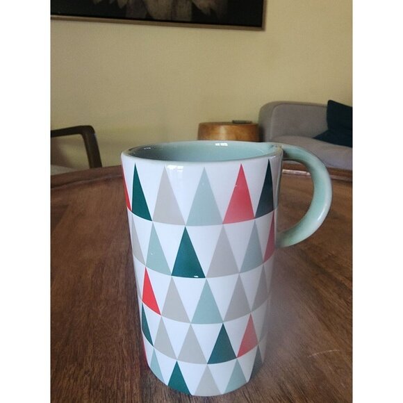 2017 Starbucks Holiday Christmas Tree Triangle Coffee Cup Tea Mug 12oz - Picture 3 of 8